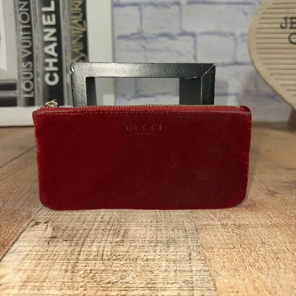 Gucci Red Velvet Beauty Pouch